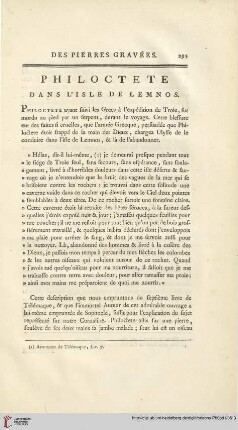Philoctete dans l’Isle de Lemnos