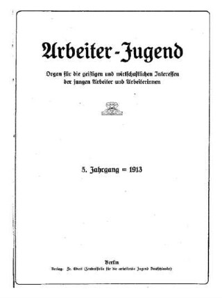 5: Arbeiter-Jugend - 5.1913