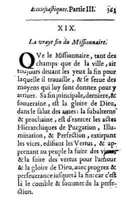 XIX. La vraye fin du Missionnaire