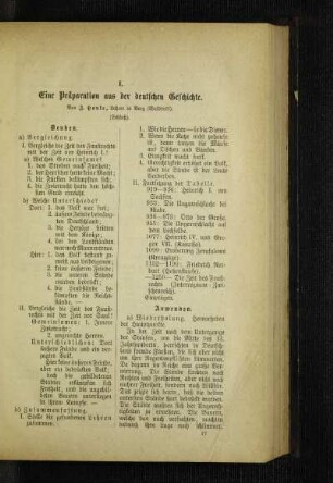 ¬Eine¬ Präparation aus der deutschen Geschichte : (Schluß)