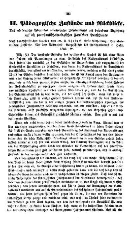 Pädagogische Zustände und Rückblicke