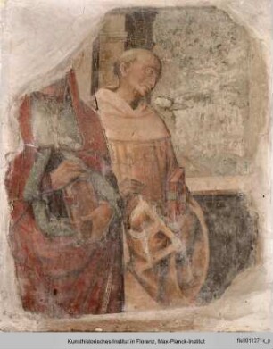 Freskofragmente mit Heiligendarstellungen