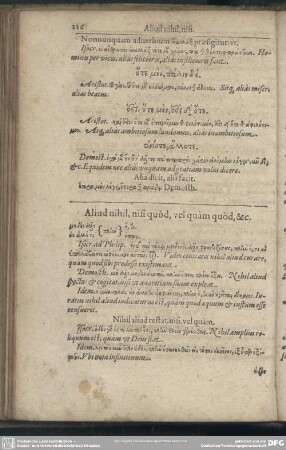 Aliud nihil, nisi quod, vel quam quod, [et]c.
