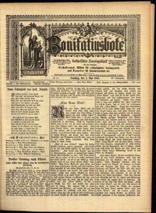Erste Ausgabe vom Sonntag, den 02. Mai 1909.
