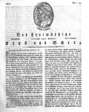 Nro. 34, Sonnabend, den 16. Februar 1805