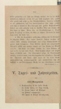 V. Tages- und Jahreszeiten