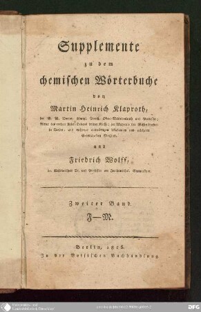 Suppl. 2: Chemisches Wörterbuch