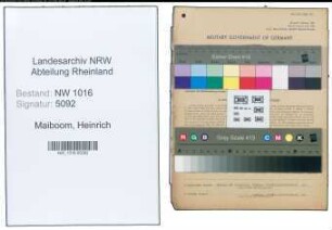 Entnazifizierung Heinrich Maiboom , geb. 12.03.1905 (Architekt)