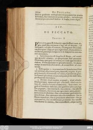 XIV. De Peccato.