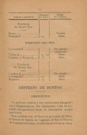 Distrito de Bontoc