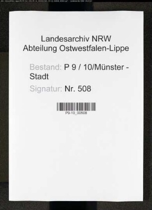 Sterberegister Standesamt Münster