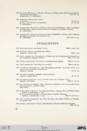 Antiquitäten (Nr. 457-552)