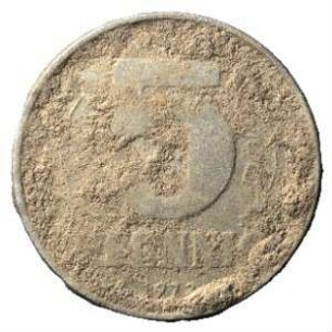 Fundmünze, 5 Pfennig, 1972