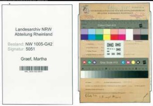 Entnazifizierung Martha Graef , geb. 28.03.1908 ()