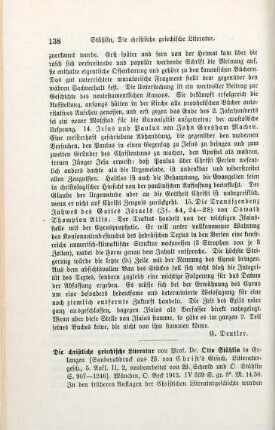 138-140 [Rezension] Stählin, Otto, Die christliche griechische Litteratur