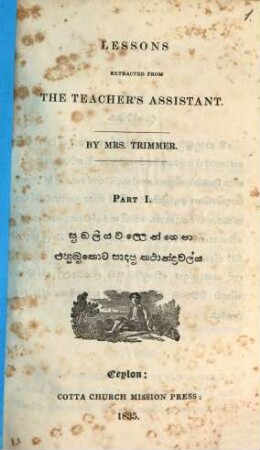 Lessons extracted from the teacher's assistant. 1. (1835). - 20 S.