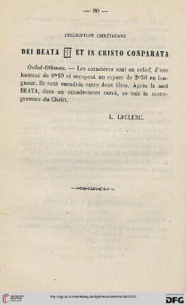 Inscription chrétienne