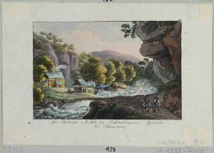 Im Kirnitzschtal, Puttrichs Mühle (Böhmische Mühle östlich von Hinterhermsdorf?) in der Sächsischen Schweiz
