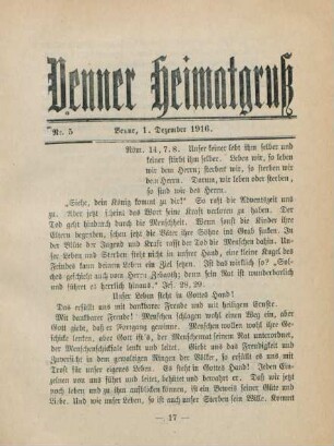 5.1916: Venner Heimatgruss