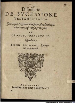 Disp. de successione testamentaria