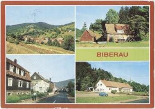 Schleusegrund-Biberau. Rote Mühle im Ortsteil Tellerhammer, Ansichtskarte