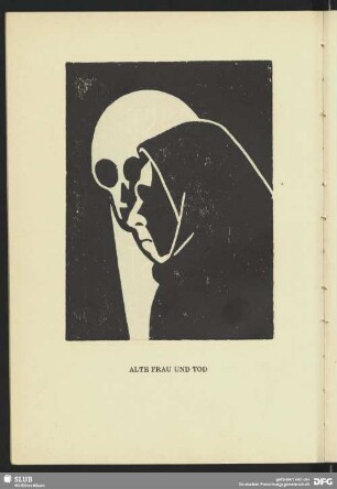 Alte Frau und Tod
