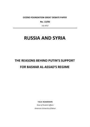 Russia and Syria : the reasons behind Putin's support for Bashar al-Assad's regime
