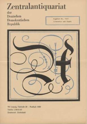 Nr. 1027: Literatur und Kunst