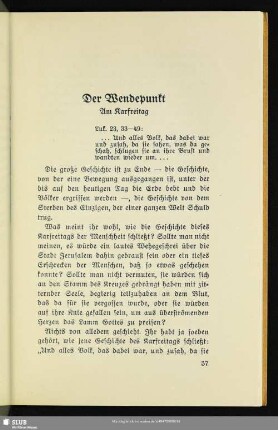 Der Wendepunkt