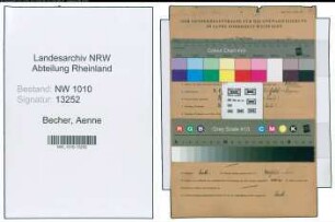 Entnazifizierung Aenne Becher , geb. 02.12.1909 ()