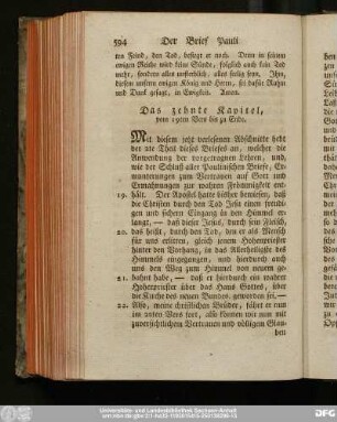 Das zehnte Kapitel, vom 19ten Vers bis zu Ende.