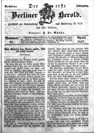Nummer 40, April 1847