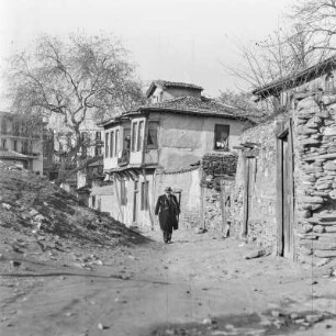 Griechenland. Thessaloniki. Blick in die Altstadt.