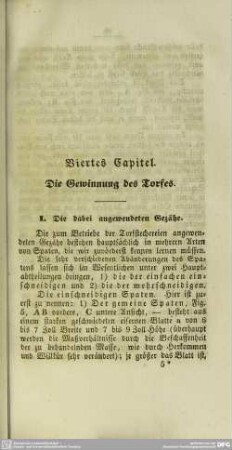 Viertes Capitel. Die Gewinnung des Torfes