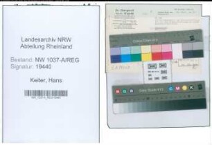 Entnazifizierung Hans Keiter , geb. 00.00.0000 (Polizist)