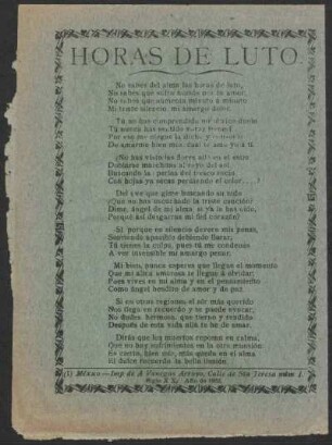 Horas de luto.