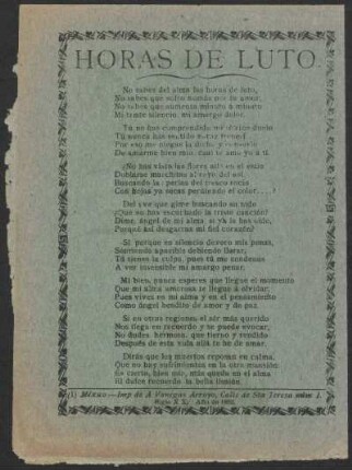 Horas de luto.