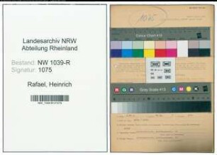 Entnazifizierung Heinrich Rafael , geb. 30.07.1897 (Postschaffner)