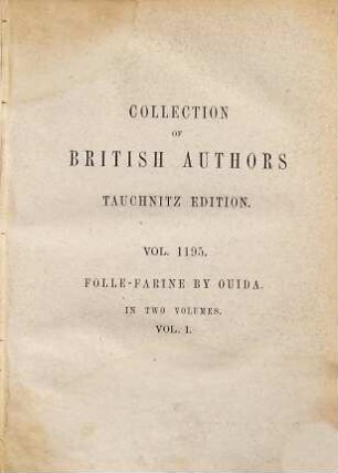 Folle-Farine : in two volumes, 1