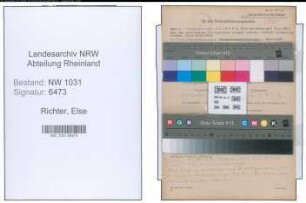 Entnazifizierung Else Richter , geb. 29.04.1893 ()
