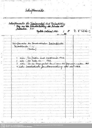 Schriftenreihe Frauenarbeit