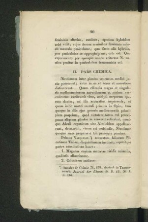II. Pars chemica.
