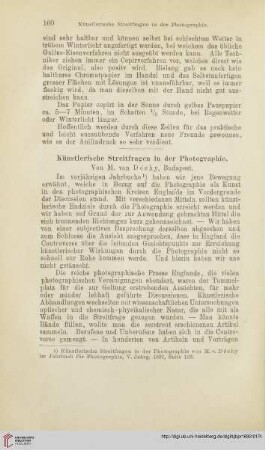 Künstlerische Streitfragen in der Photographie