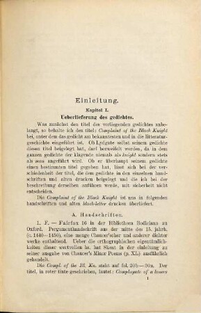 Lydgate's Complaint of the Black Knight : Text m. Einleitung u. Anmerkungen