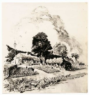 Ausstellungsgarten Jubiläums-Gartenbau-Ausstellung 1926, Dresden: Ausstellungsgelände und -gebäude: perspektivische Ansicht
