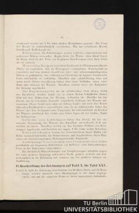 18. Beschreibung der Zeichnungen auf Tafel X. bis Tafel XXV.