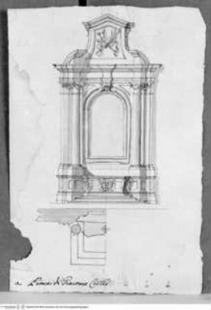 Stegreifprobe - Altar, Grundriss und Aufriss