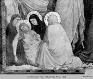 Ausmalung des Nordquerhauses : Christusszenen : Kreuzigung mit dem heiligen Franziskus und Antonius von Padua