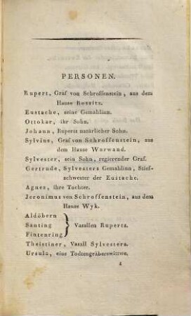 Die Familie Schroffenstein : Ein Trauerspiel ; In 5 Aufzügen