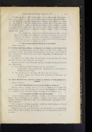 IIa. Die Normal-Beobachtungs-Stationen und Signalstellen der Seewarte an der Deutschen Küste.